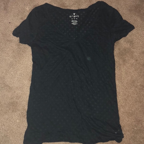 Black semi sheer tee - Picture 1 of 1